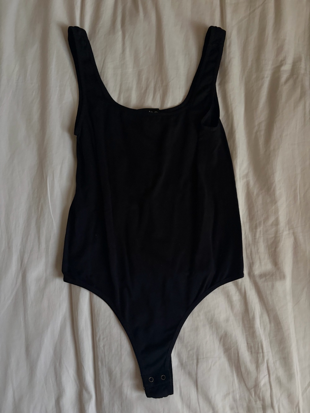 bebe Black Sleeveless Scoop Neck Bodysuit